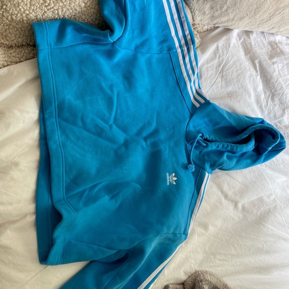 Adidas cropped sweater with hoodie